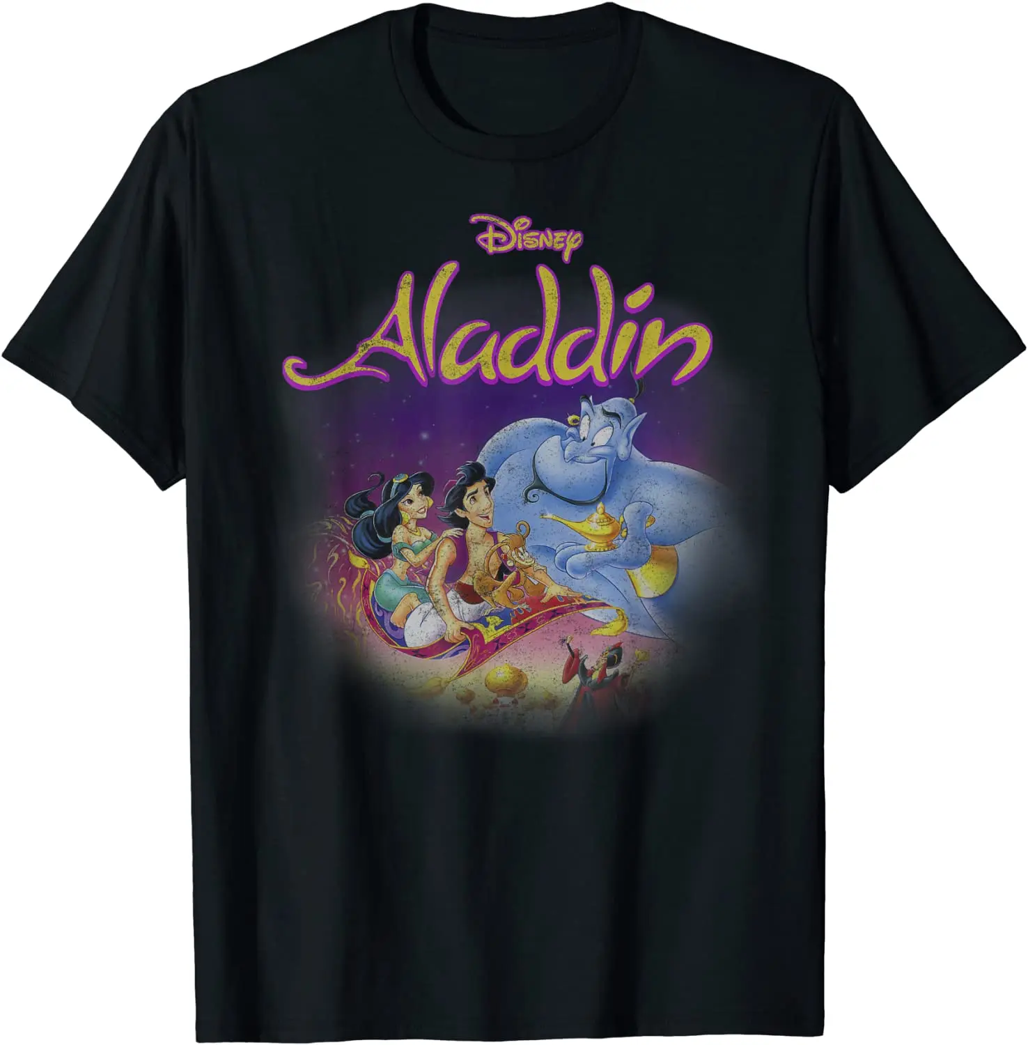 Disney Aladdin Magic Carpet Movie Cast T-Shirt  Graphic T Shirts  Anime T Shirt  Streetwear  Vintage T Shirt  T Shirts for Men