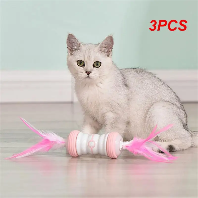 

3PCS Feather With 4 Feathers Automatic Cat Toys Smart Indoor Cat Toy Environmentally Friendly Electric Cat Toy Smart Cat Toy