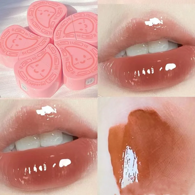 Półprzezroczysty połysk nawilżający balsam do ust długotrwały lekki nieprzywierający kubek wodnisty szminka w pisaku kosmetyki do makijażu