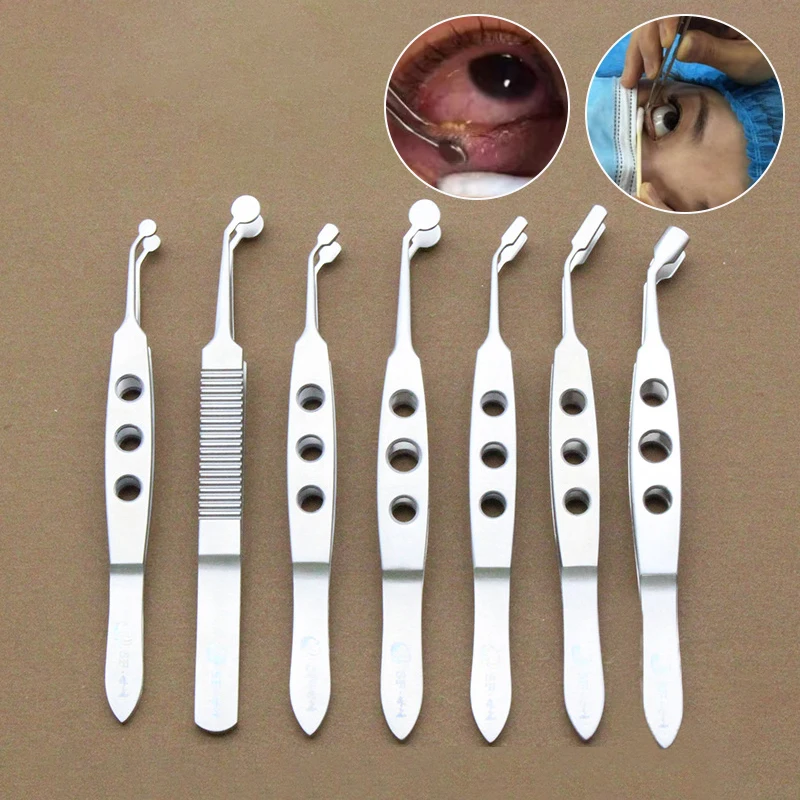 Pinzas para párpados de acero inoxidable, pinzas para glándula Meibomian, Clip de maquillaje, compresor de pestañas, extensión Expressor de Metal, maquillaje preciso