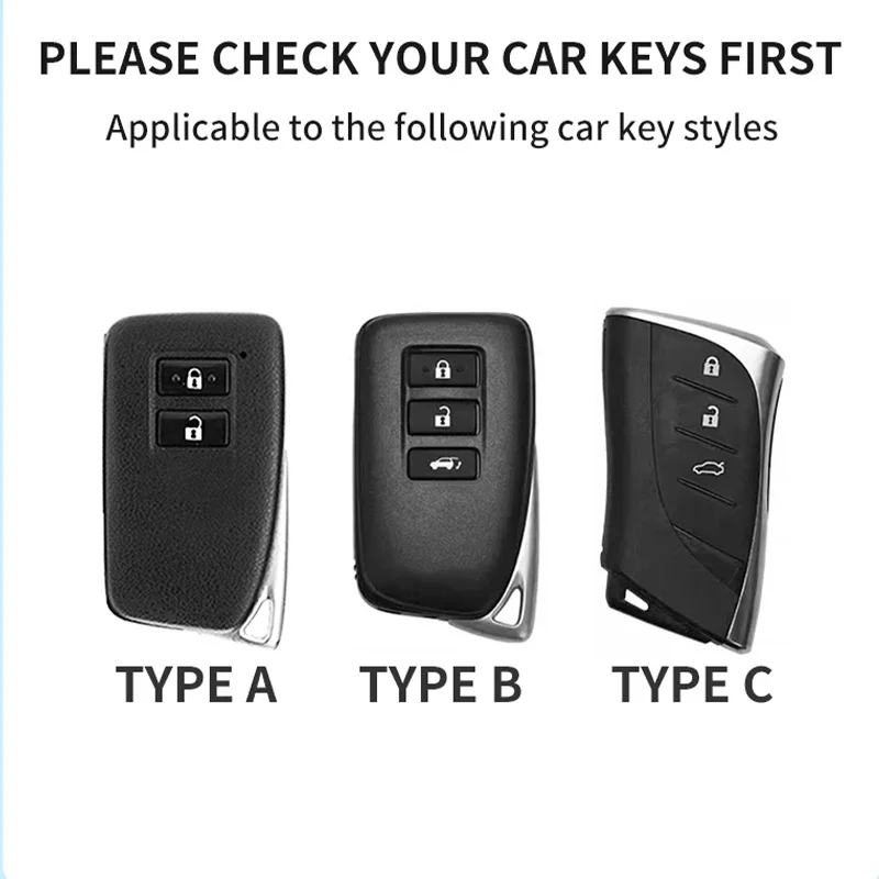 For Lexus ES200 LX700 RX350 LS500 GX500 NX260 LM350 UX300 LC500 Car Remote Key Case Cover Protection Shell Keychain Accessorises