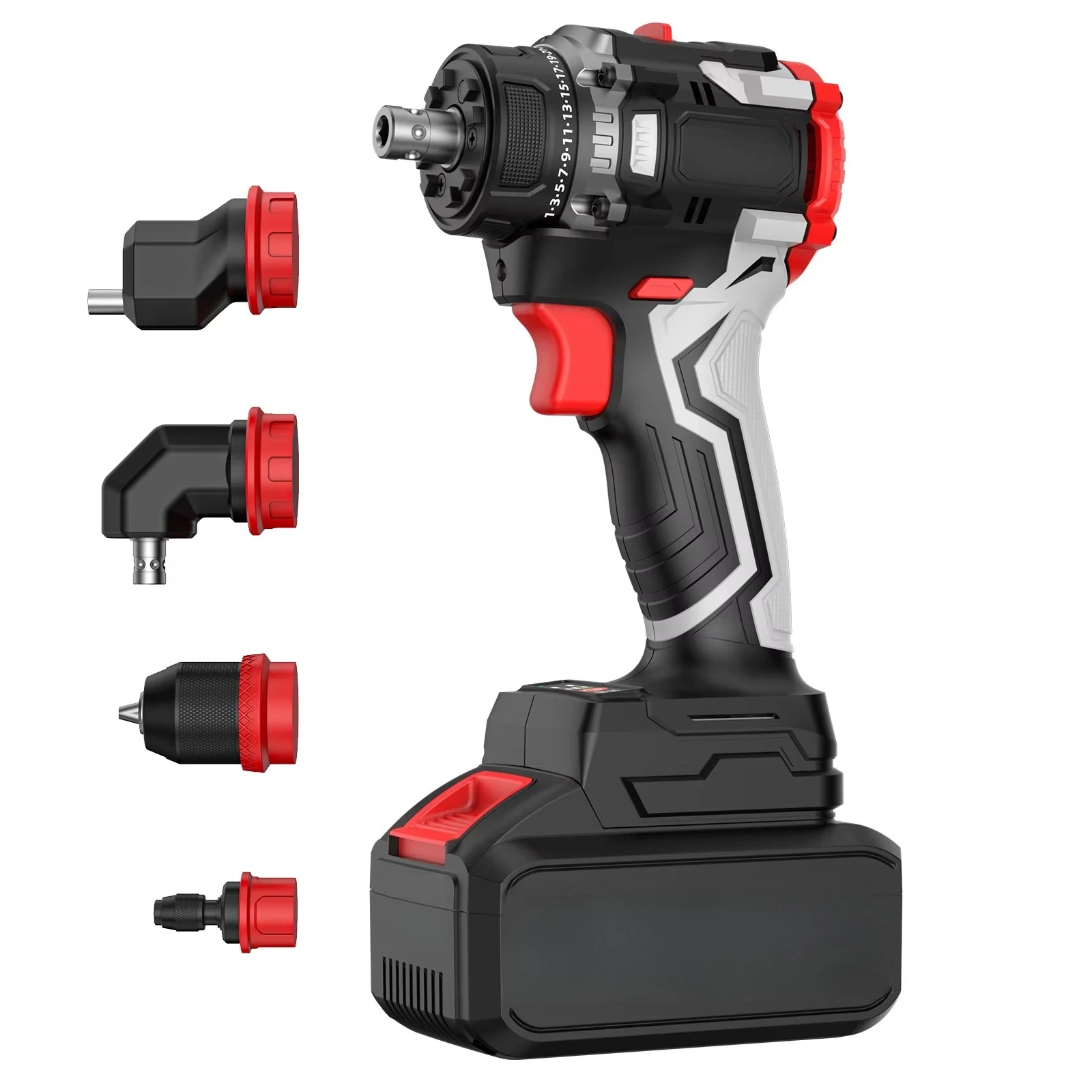 Multi-functional New Design Electric Screw Driver 4 in 1 Multi-Head Cordless Screwdriver Set Drill