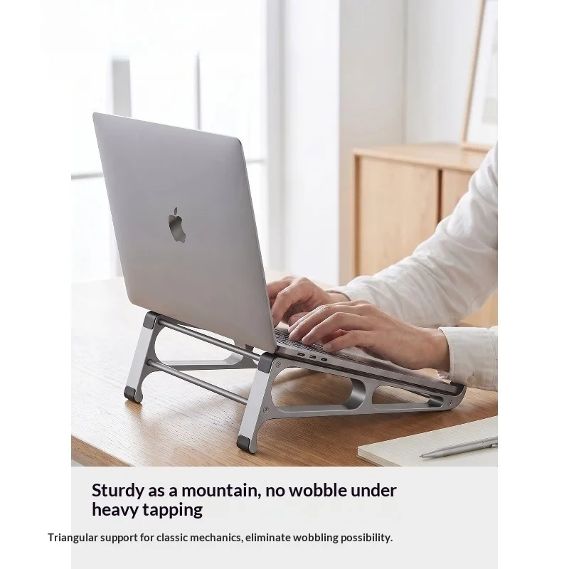 Laptop bracket, heat dissipation plate, side standing storage rack, suspended support rack, erect aluminum alloy macbook Apple