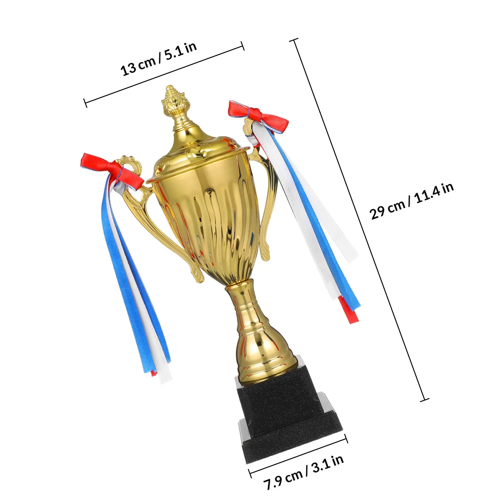 Elegant Large Metal Trophy Cup Shiny Surface Stable Stand for Athletic Competition Awards Ceremony Party Trophy Decor