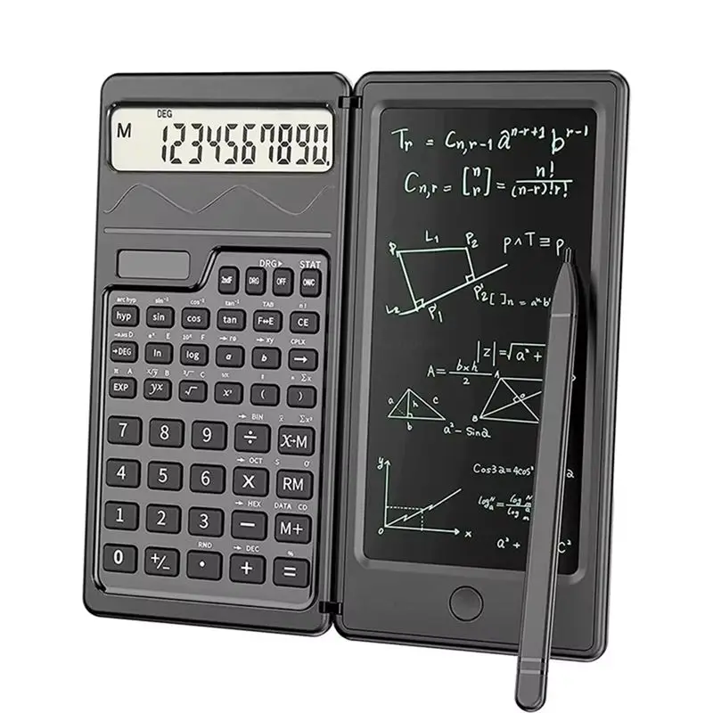 Solar Scientific Calculator With LCD Notepad Functions Professional Portable Foldable Calculator For Students-A20R