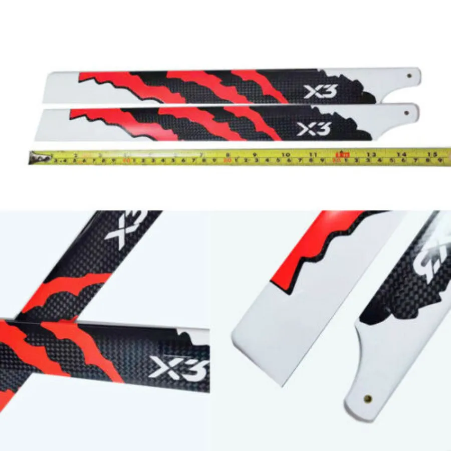 2 Colors DIY RC Model 450L 480 X360 X3 RC Helicopter Part 360mm Carbon Fiber Main Blade