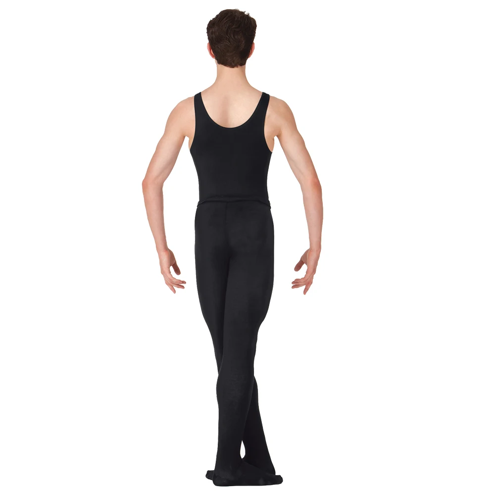 Men Gym Dance Tank body senza maniche Dancewear abbigliamento elastico Nylon Spandex costumi di balletto maschile tute intere allenamento