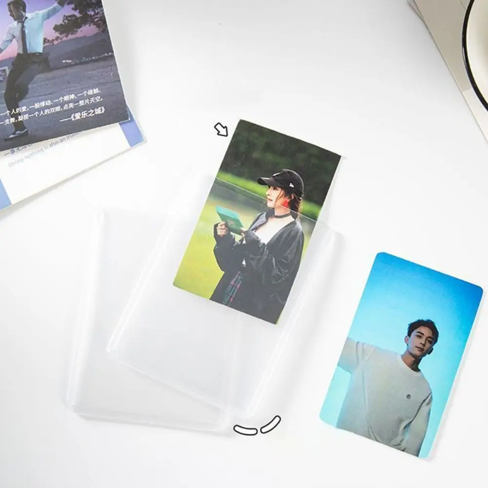 New Transparent Photocard Holder PVC Anti-Scratch Idol Photocard Sleeves Moisture-proof Photo Protective Cover