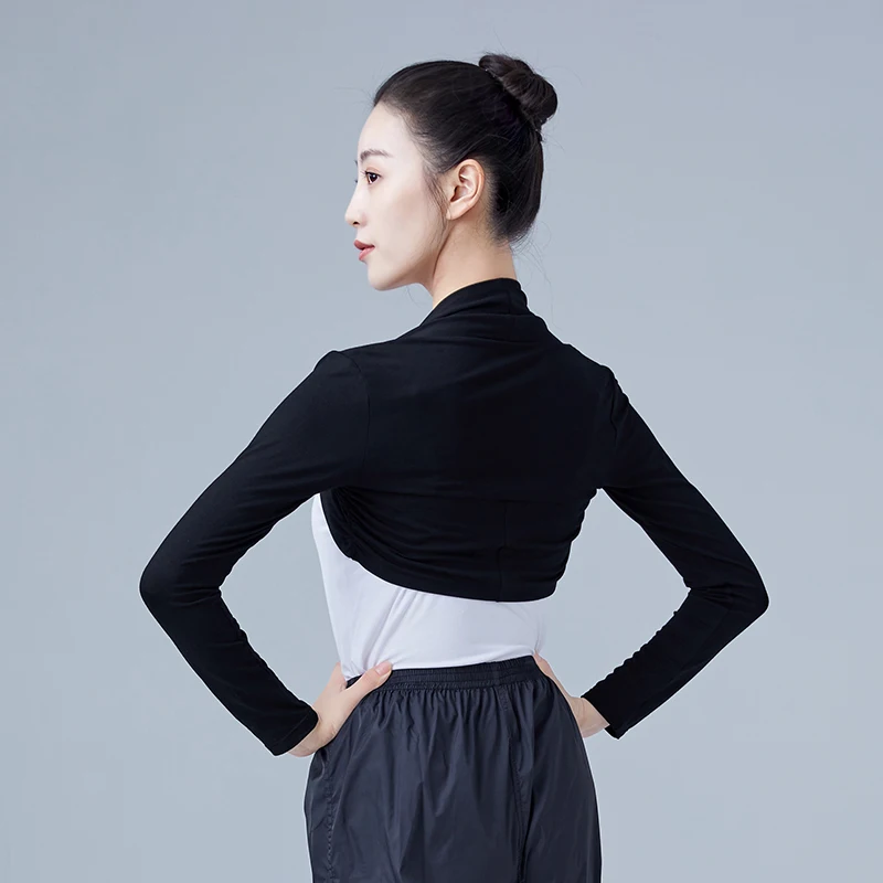 Ballet Shrug Jacket for Women Long Sleeve Dance Cover-Up Warm Practice Wear Outerwear