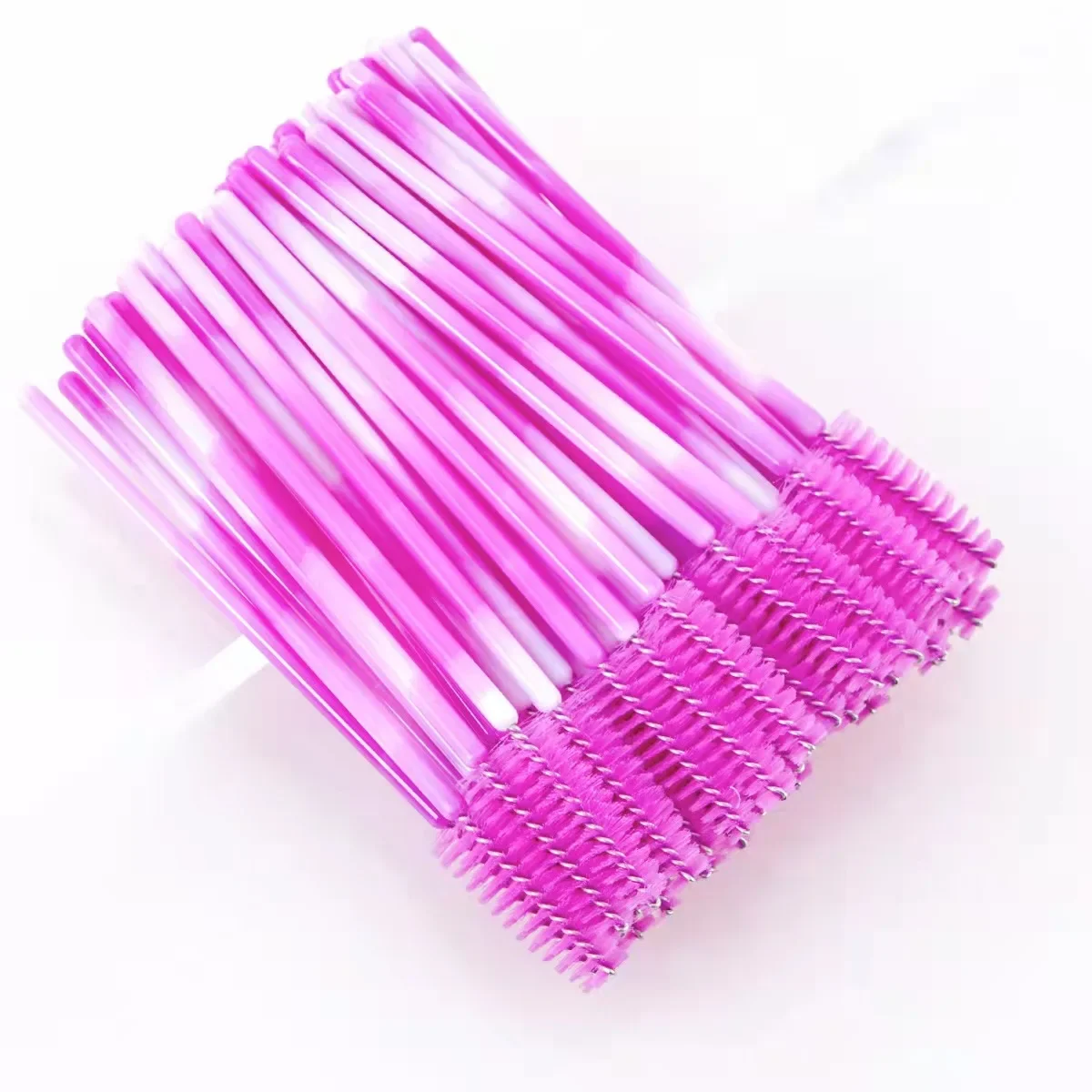 100pcs disposable eyelash brushes with colorful 2-toned rod, mascara applicators,eyelashes makeup brush