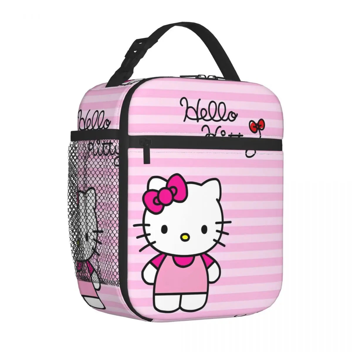 

Hello Kitty Cartoon Insulated Lunch Bag Thermal Bag Meal Container Kawaii Leakproof Tote Lunch Box Girl Boy Office Picnic