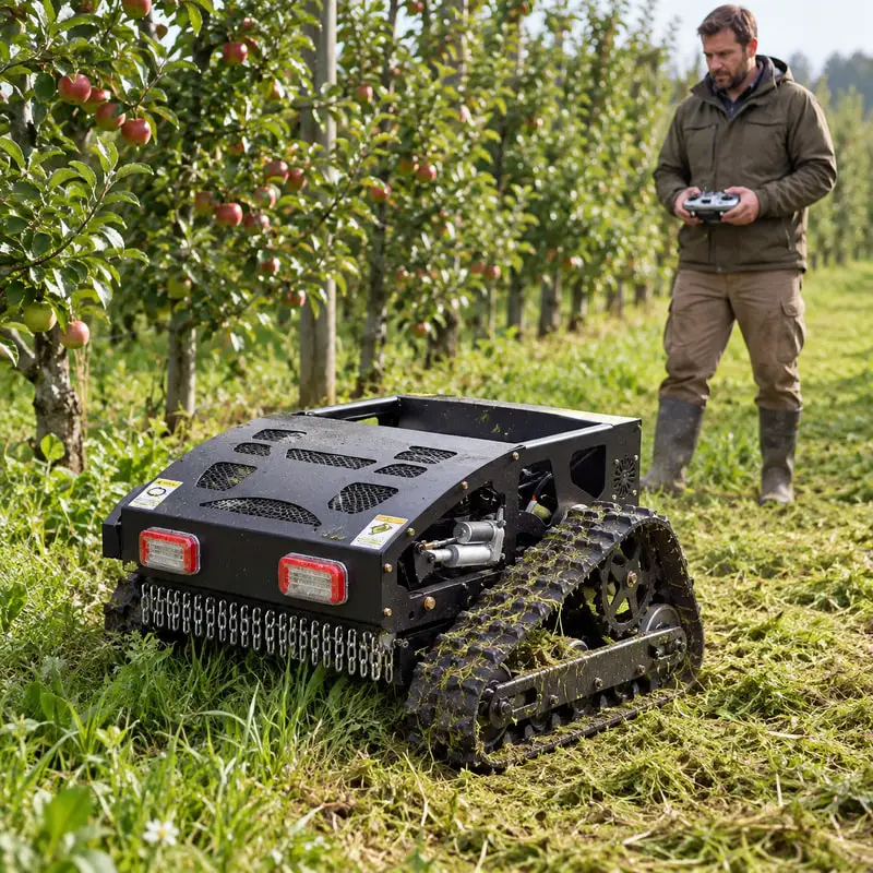 Wide Track Crawler Grass Cutter for Remote Area Grass Cutting Customized for Confident Remote Driving Terrain Grass Cutter
