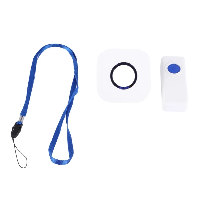 

Wireless Caregiver Pager Long Distance Strong Signal 38 Songs 4 Gear Volume Nurse Alert System SOS Call Button 100-240V US Plug