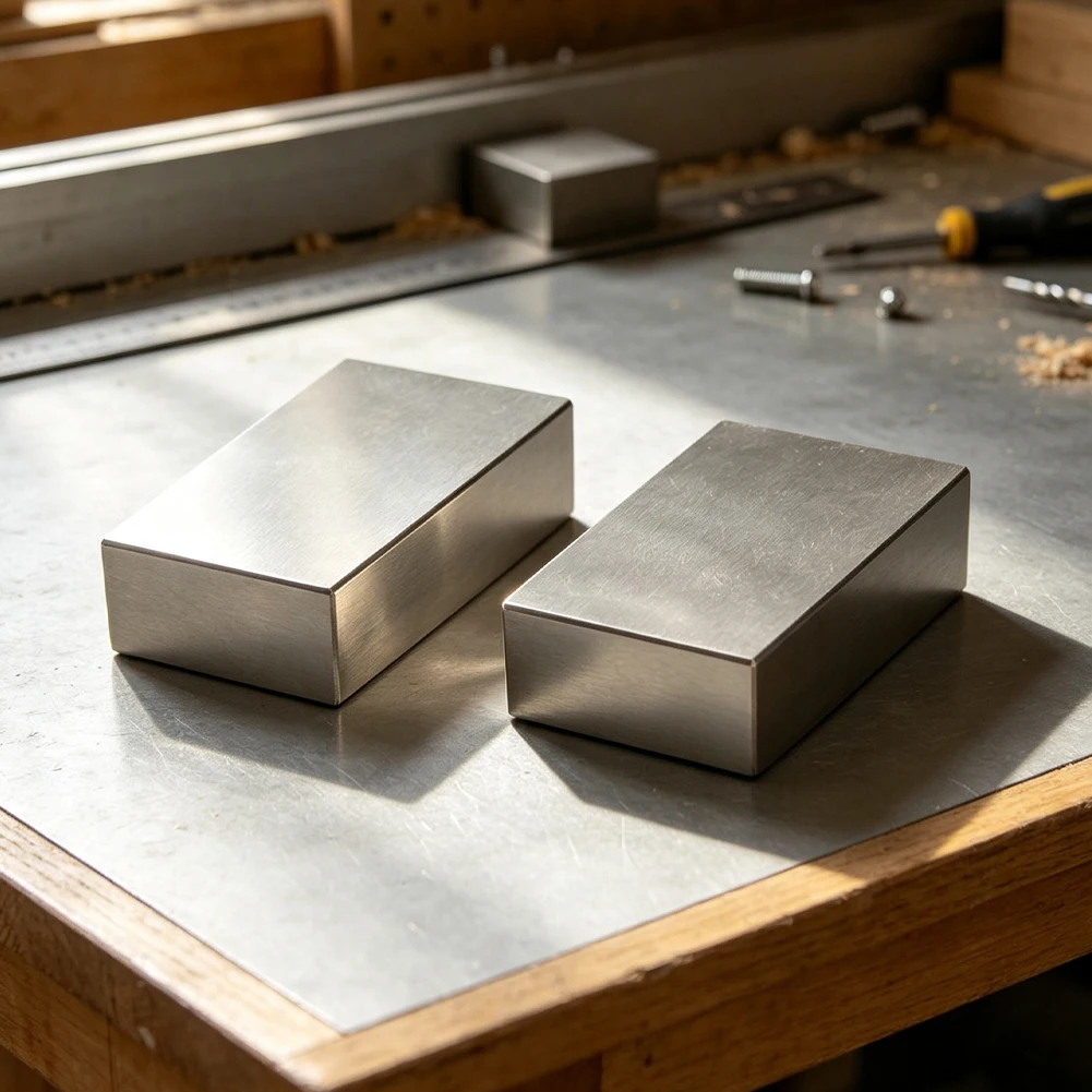 Hardened Steel Solid Gauge Blocks No Hole 25mm 50mm 75mm Matched Pair for CNC Fixture Alignment and Calibration Tasks