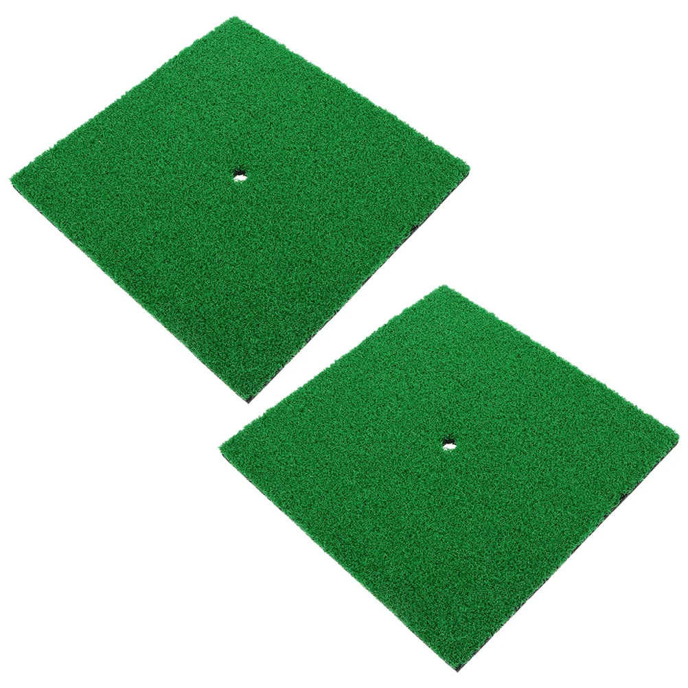 

2 Pcs Golf Pad Golfs Mat for Backyard Hitting Outdoor Nylon Grass Golfing Practice