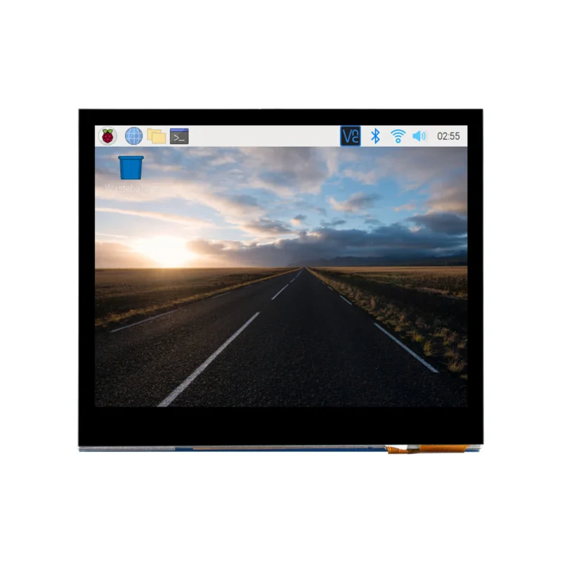 Waveshare 라즈베리 파이용 정전식 터치 스크린 LCD, 640 × 480, DPI, IPS, 강화 유리 커버, 저전력 솔루션, 3.5 인치