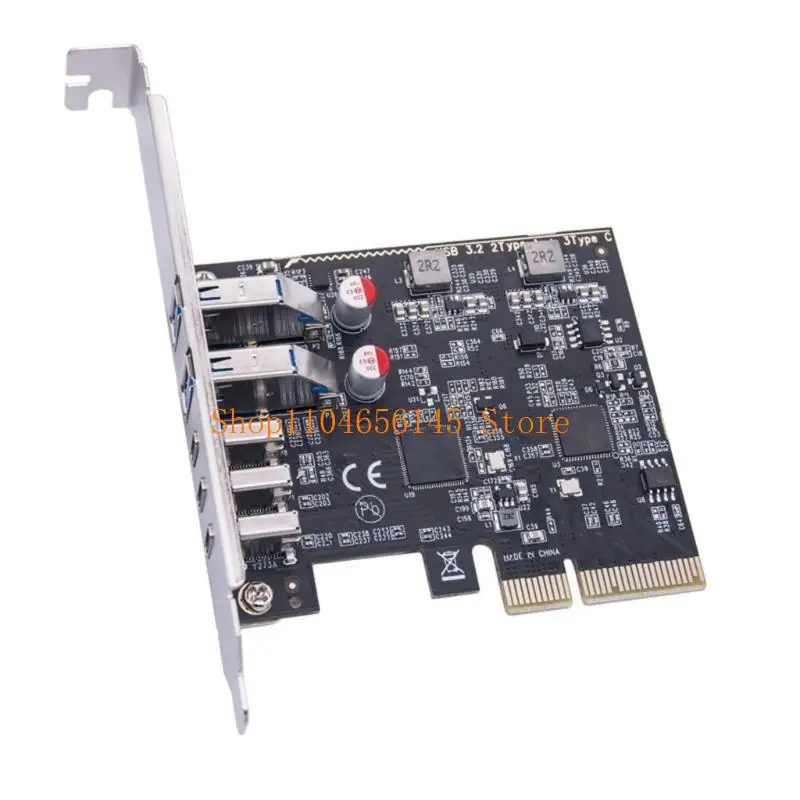 652F USB Expansion Card for PC with 5 Port Including 2Port USB3.2 USB-A + 3Port Type