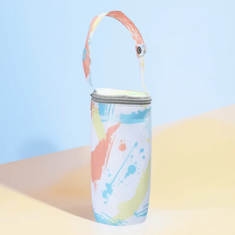 

Insulated Baby Bottle Bag Portable Breastmilk Cooler Bag For Daycare Outdoor Use Double Layer Temperature Lock Cooling