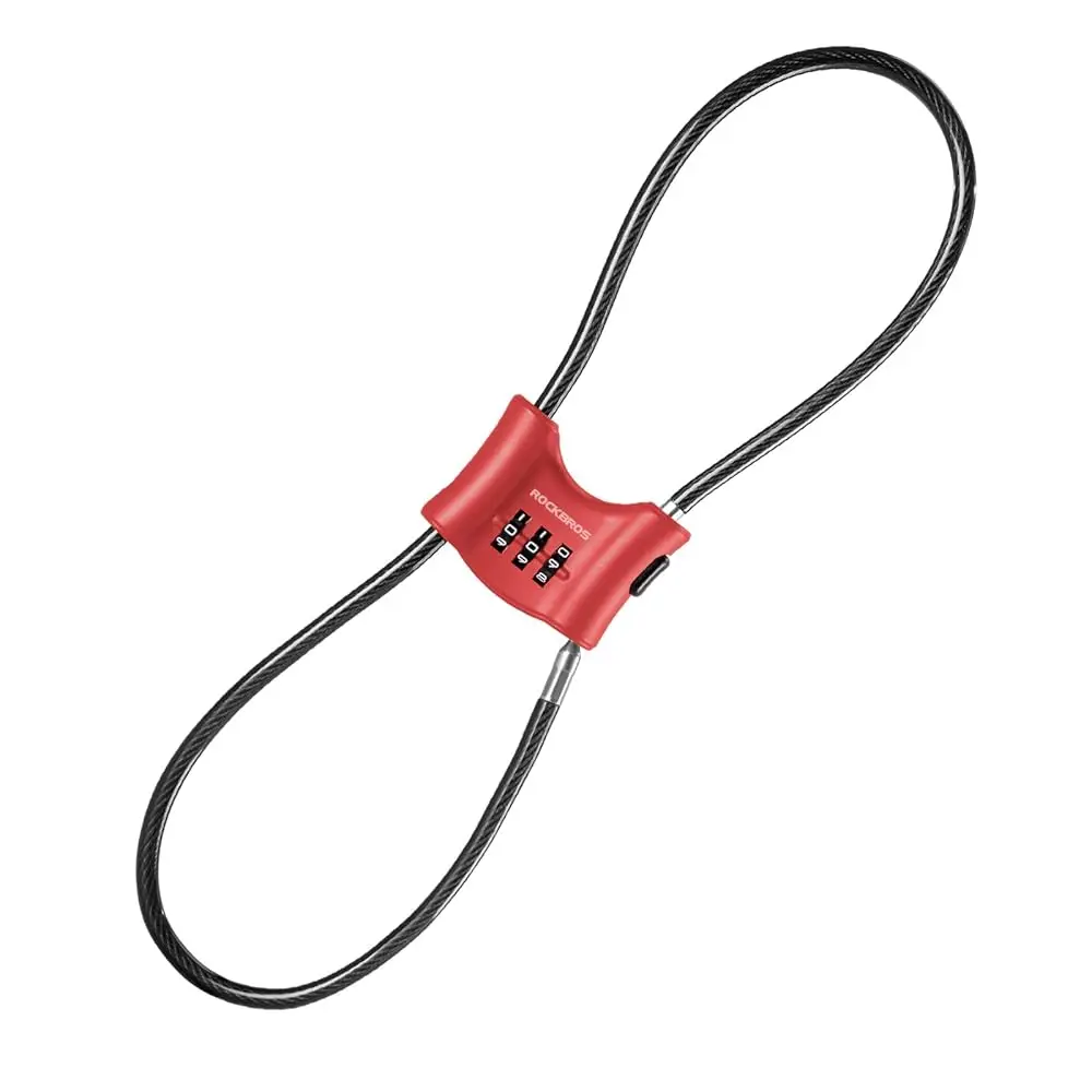 

Free Shipping Bike Lock (0.67m/2.2FT), 3-Digit Codes Resettable Combination Cable Lock,for Motorcycle, Mountain Road Bike, Helme