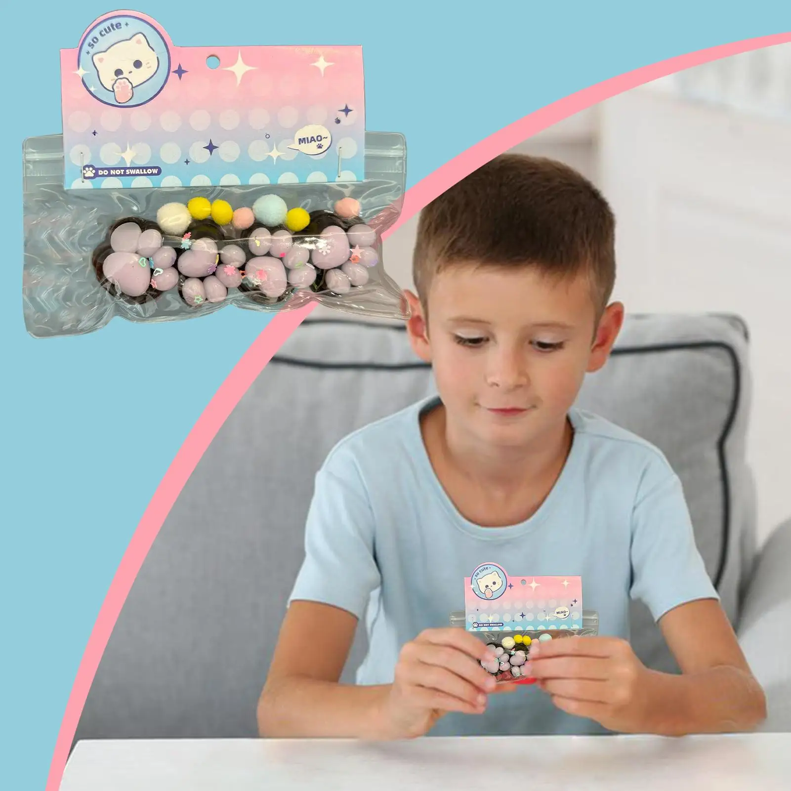 Jouets à presser patte de chat Fidget, jouet à presser, Support émotion, compagnon, Gadget doux, taille de poche pour garçons, adolescents, adultes, enfants, voyage