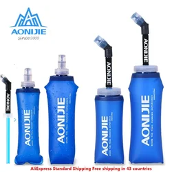 AONIJIE E885 Nova Garrafa de Água de Silicone Dobrável Ao Ar Livre Viajando Esporte Correndo Ciclismo Chaleira Material Macio Saudável 250- 600ML