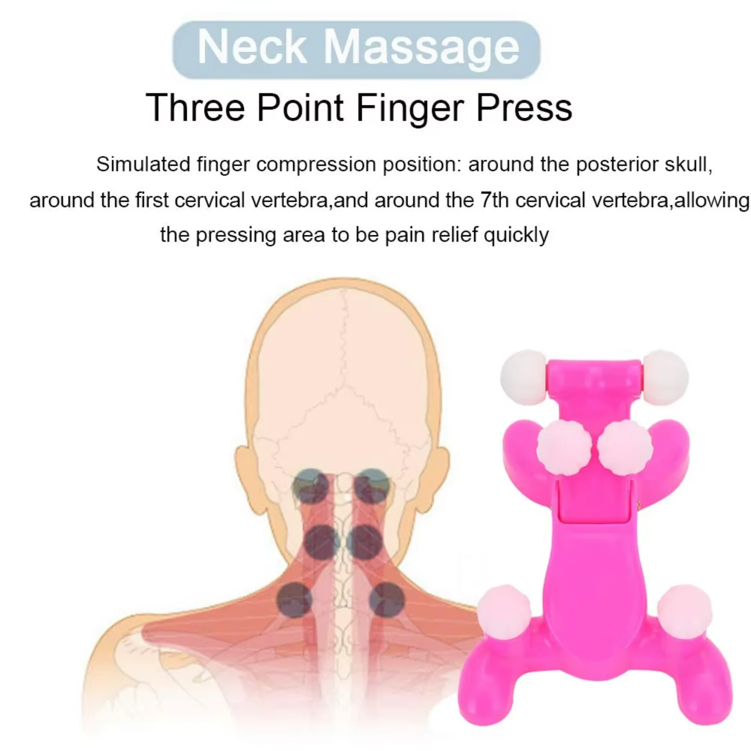 Silicone Soft Fitness Ball  Neck and  Pain Relief Trigger Point Therapy Finger Press Cervical Vertebra Massager