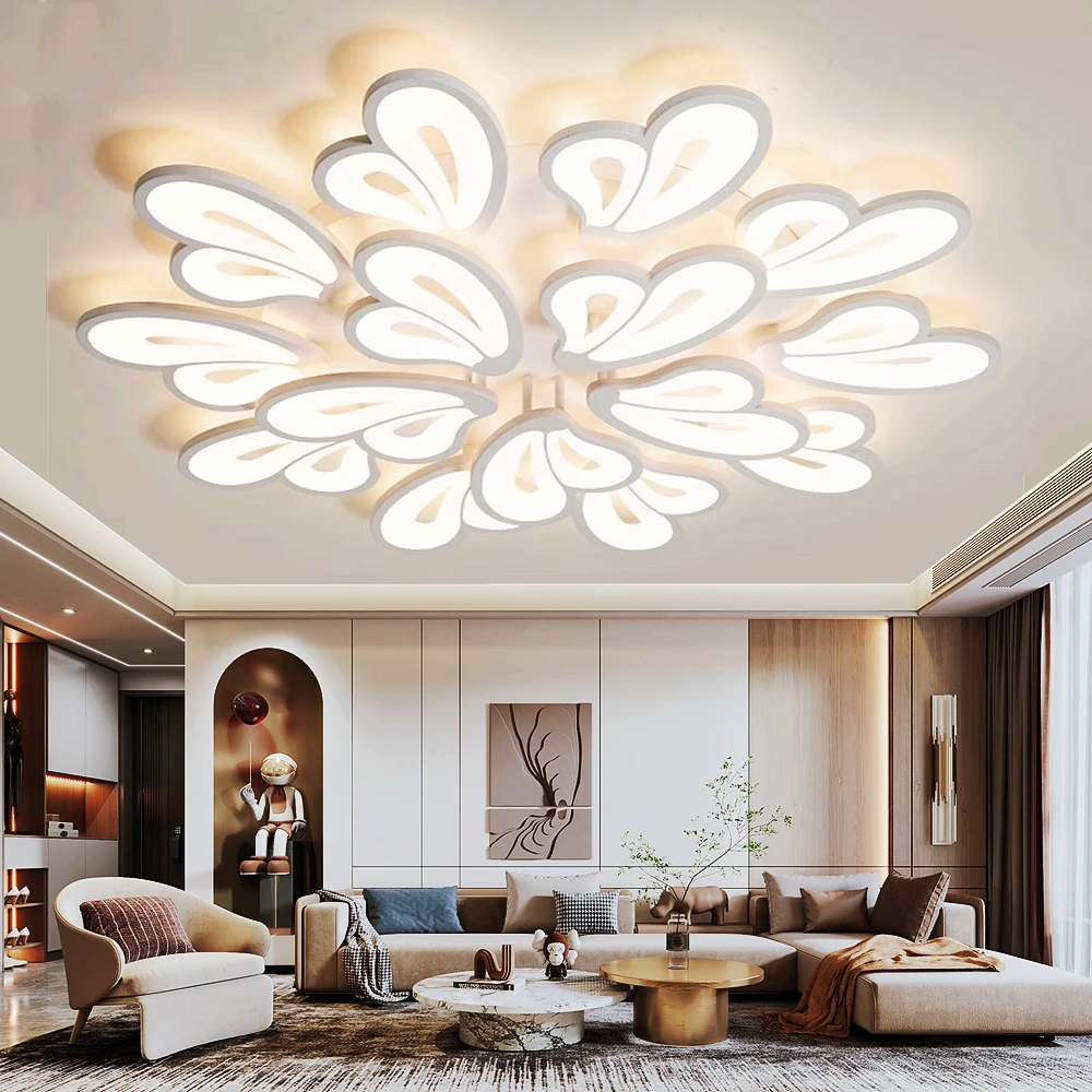 

Led Chandelier Remote Dimmable For Living Room Bedroom Ceiling Lamp Home Chandelier Lighting Modern Ceiling Light With Remote