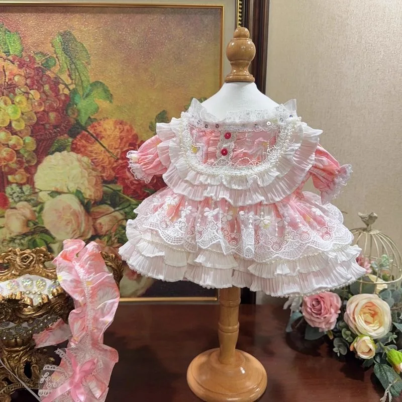 Ubranka dla lalek bawełnianych 20CM 10CM 15CM 40CM, słodki styl różowy, ubranka dla lalek reborn 50-55cm, darmowa wysyłka