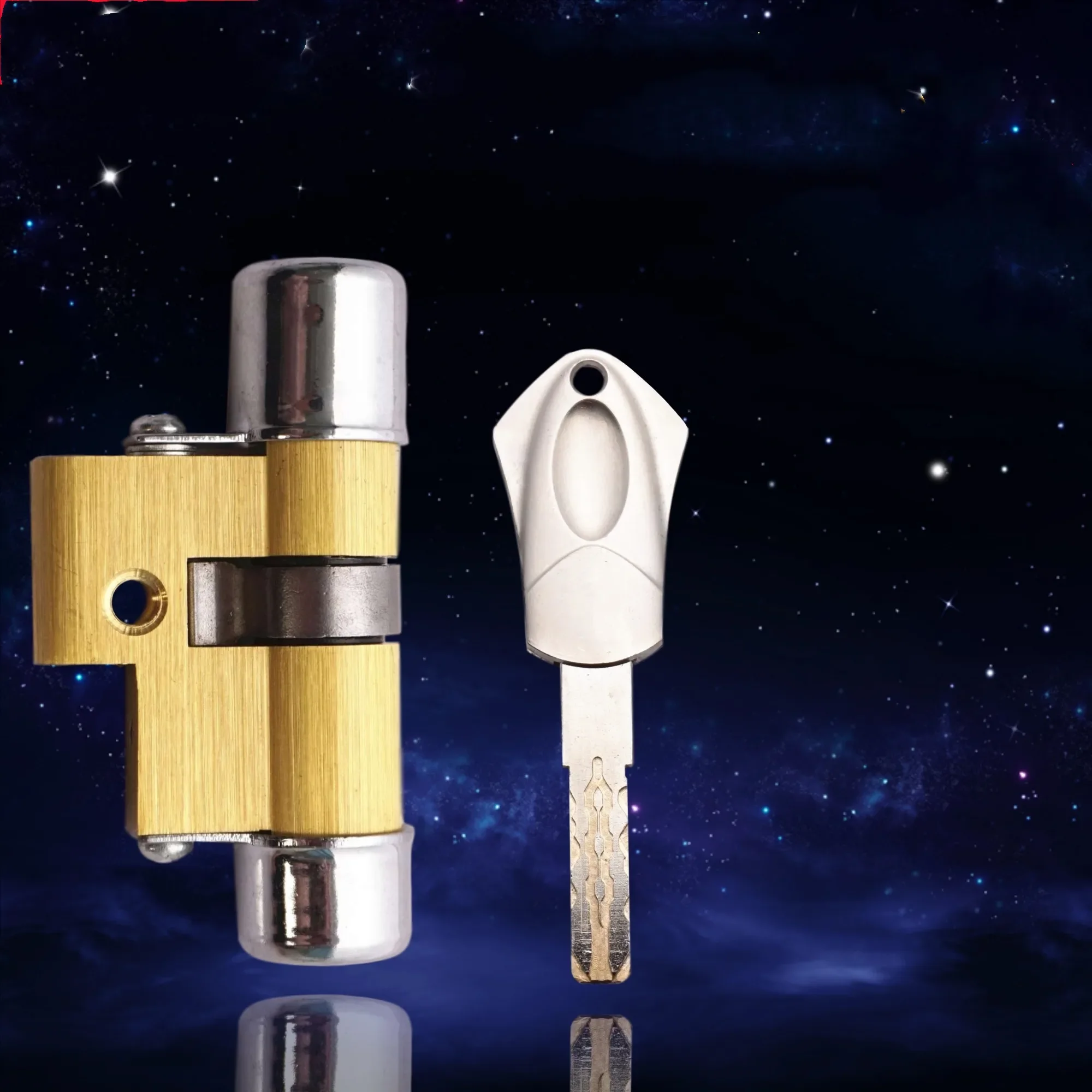 Vintage Anti-theft Entry Door Brass Lock Cylinder Type 13 Replacement Super D-Class Eight Tracks Euro Lock Cylinder With 8 Key
