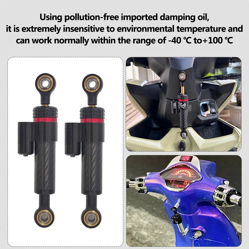 Motorcycle Damper Steering Steering Stabilizer 35MM Stroke for Scooters Off-road Vehicles Carbon Fiber Modified Accessories