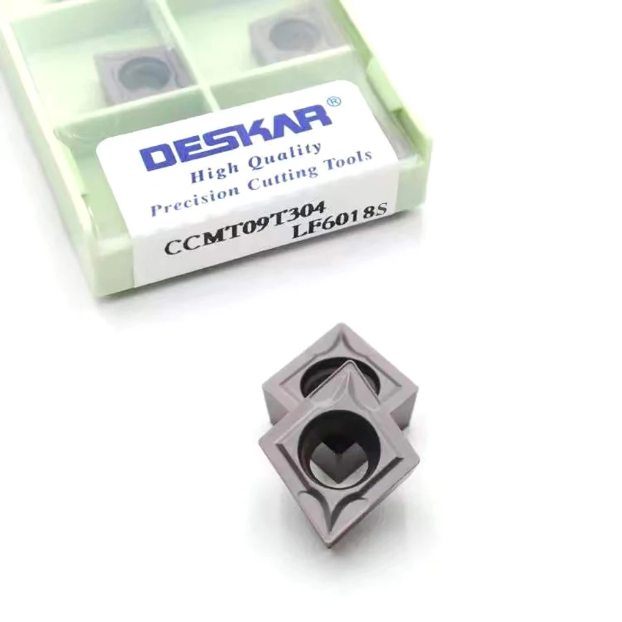 Deskar-insertos de carburo para torno CNC, herramientas de torneado interno, CCMT060204, 09T304, 120408, TCMT16T304, 110208, SCMT09T308, DCMT11T308, LF6018S
