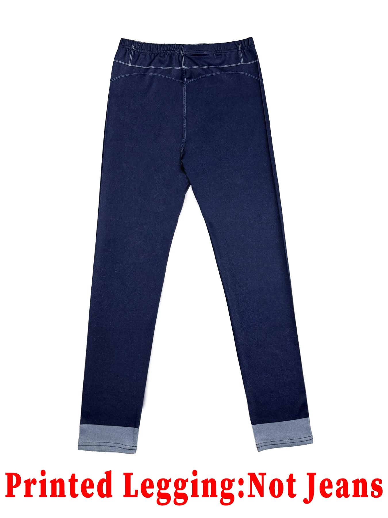 Bedruckte Leggings für Damen, kein Denim-Stoff, Hosen mit aufgesetzter Tasche und Knopfdruck-Design, hochelastisch, modisch, schmal geschnitten, lässig. – Detail 6