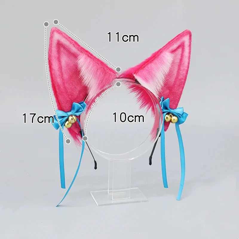 Copricapo orecchio fatto a mano LOL Ahri Cosplay Spirit Blossom Tailed Fox Headband Cos Accessori