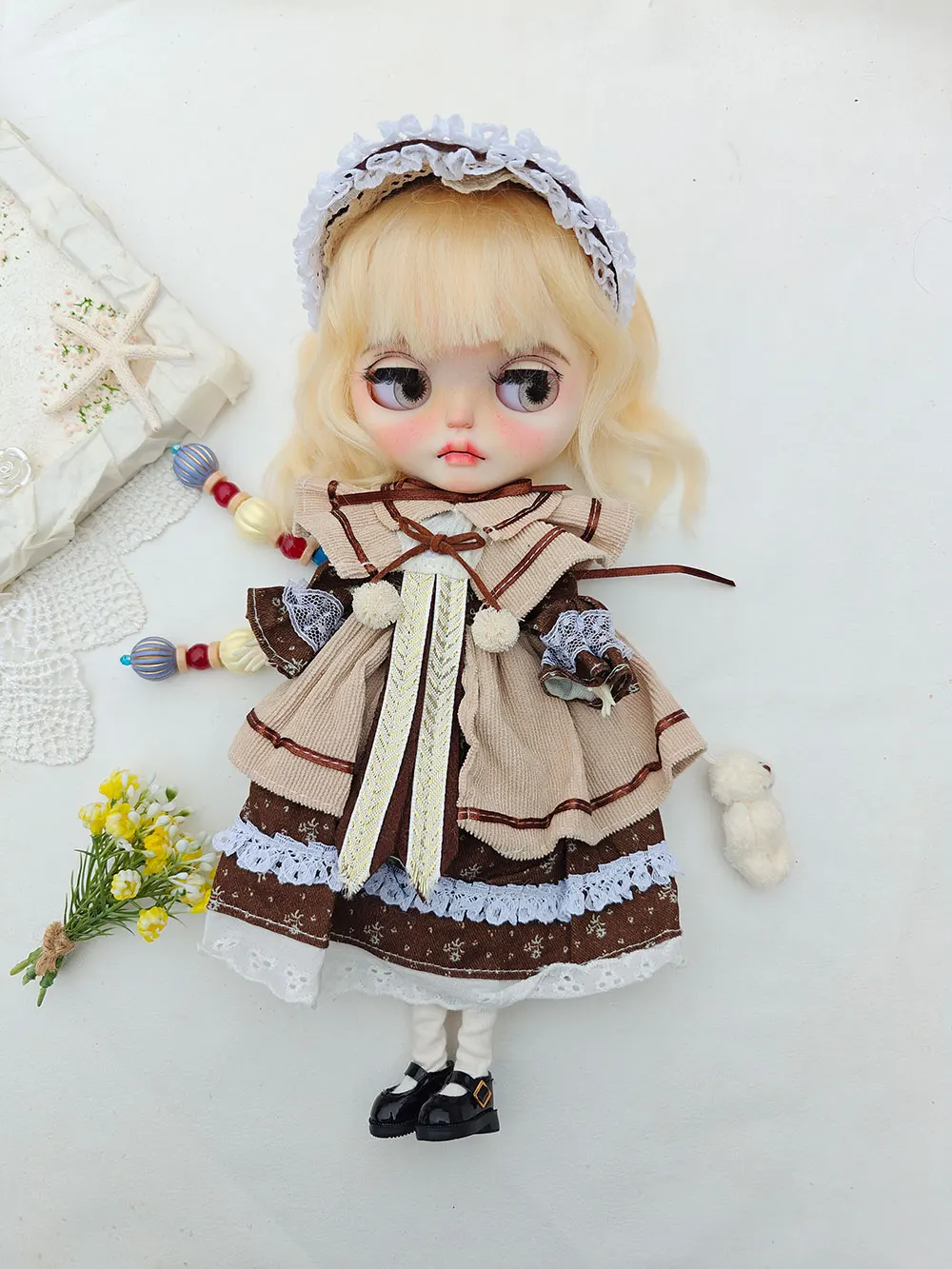 

Blythe doll clothes Retro cute dress 28-30cm OB22 OB24 AZONE Blyth doll accessories blythe clothes clothes for blythe dress