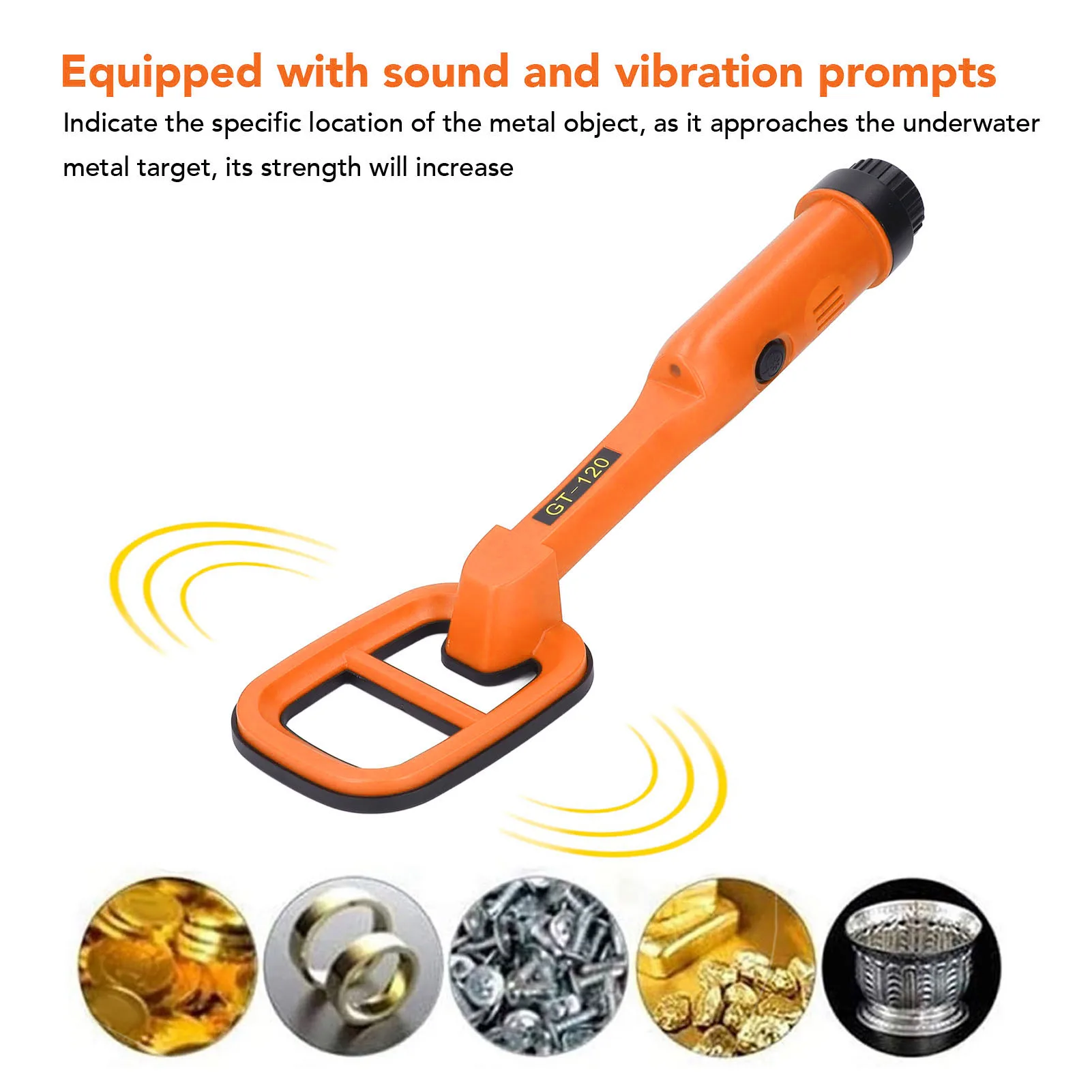 Pemindai Logam Bawah Air IP68 Tahan Air 9.84FT Detektor Logam Bawah Air untuk Dasar Danau dan Laut untuk Benda Ferus dan Non-Ferus