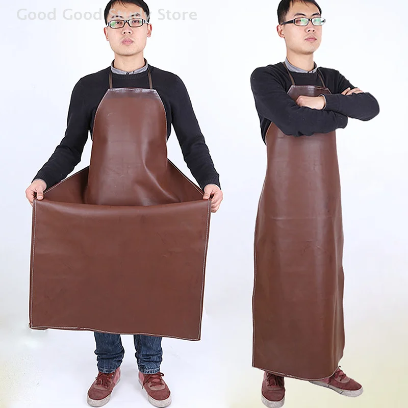 

PU Leather Welding Waterproof Thermal Insulation Safety Anti Scalding Aprons Flame Resistant Welder Protective Aprons