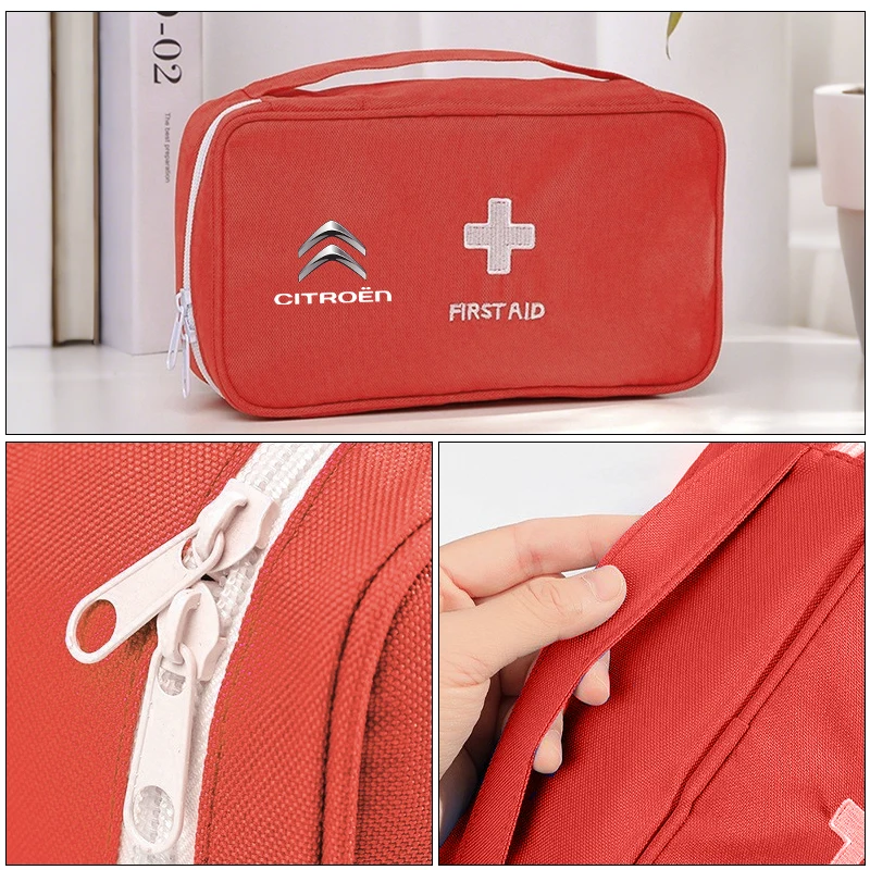 Car Medicine Kit Outdoor Portable First Aid Nursing Emergency bag For Citroen C4 C3 C5 C1Berlingo Picasso Aircross Saxo Grand