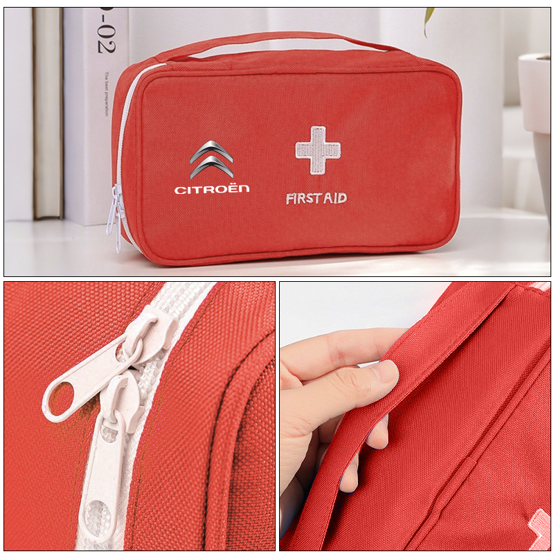  Car Medicine Kit Outdoor Portable First Aid Nursing Emergency bag For Citroen C4 C3 C5 C1Berlingo Picasso Aircross Saxo Grand 