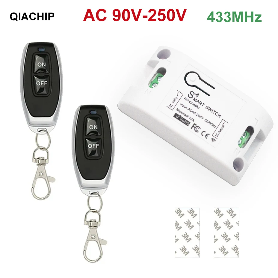 RF 433.92Mhz uniwersalny bezprzewodowy pilot zdalnego sterowania 433 Mhz przełącznik 110V 220V 10A przekaźnik Mini odbiornik pilot do bramy LED Ligh