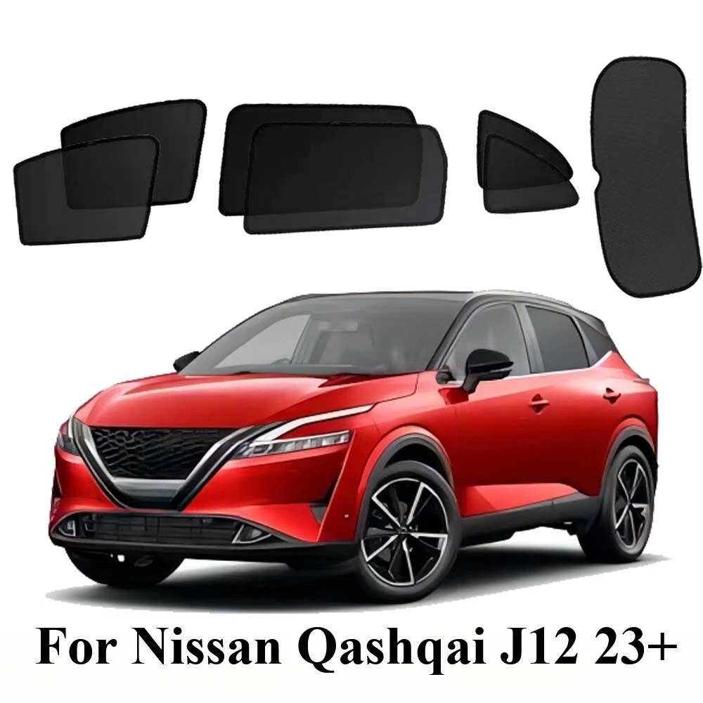 Magnetic Sun Shades For Nissan Qashqai J12 23+ Front Port Back Windows Sun Blind