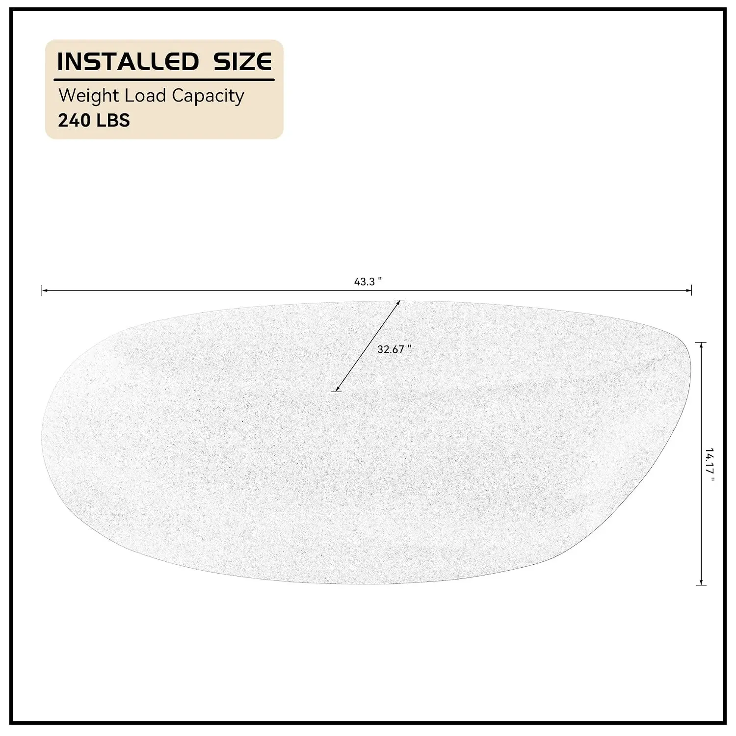 Oval Faux Stone Coffee Table No Assembly Living Room 80cm, Customized
