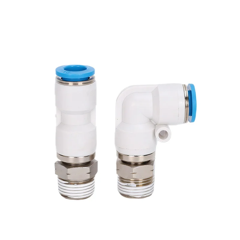 KSL06-M5/08-01/02/03 KSH10/12 Pneumatic 360° High-Speed Rotary Union Push-In Fitting for Air Tool Automation Line & CNC Machine