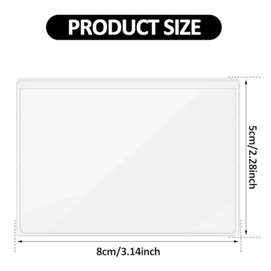 30 Pcs Self-Adhesive Index Card Holders Business Card Pockets Clear Plastic Labels Holders for Organizing Storage Bins Library