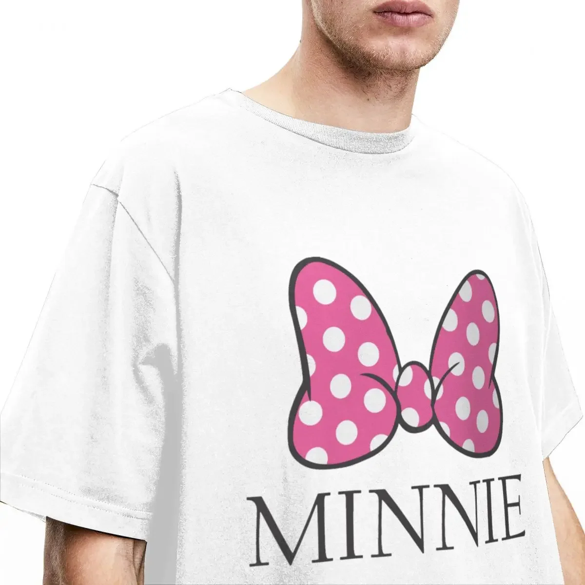 Men Women Minnie Bow Tie Shirt Accessories Awesome 100% Cotton Minnie Mouse T Shirt Tee Clothes Adult