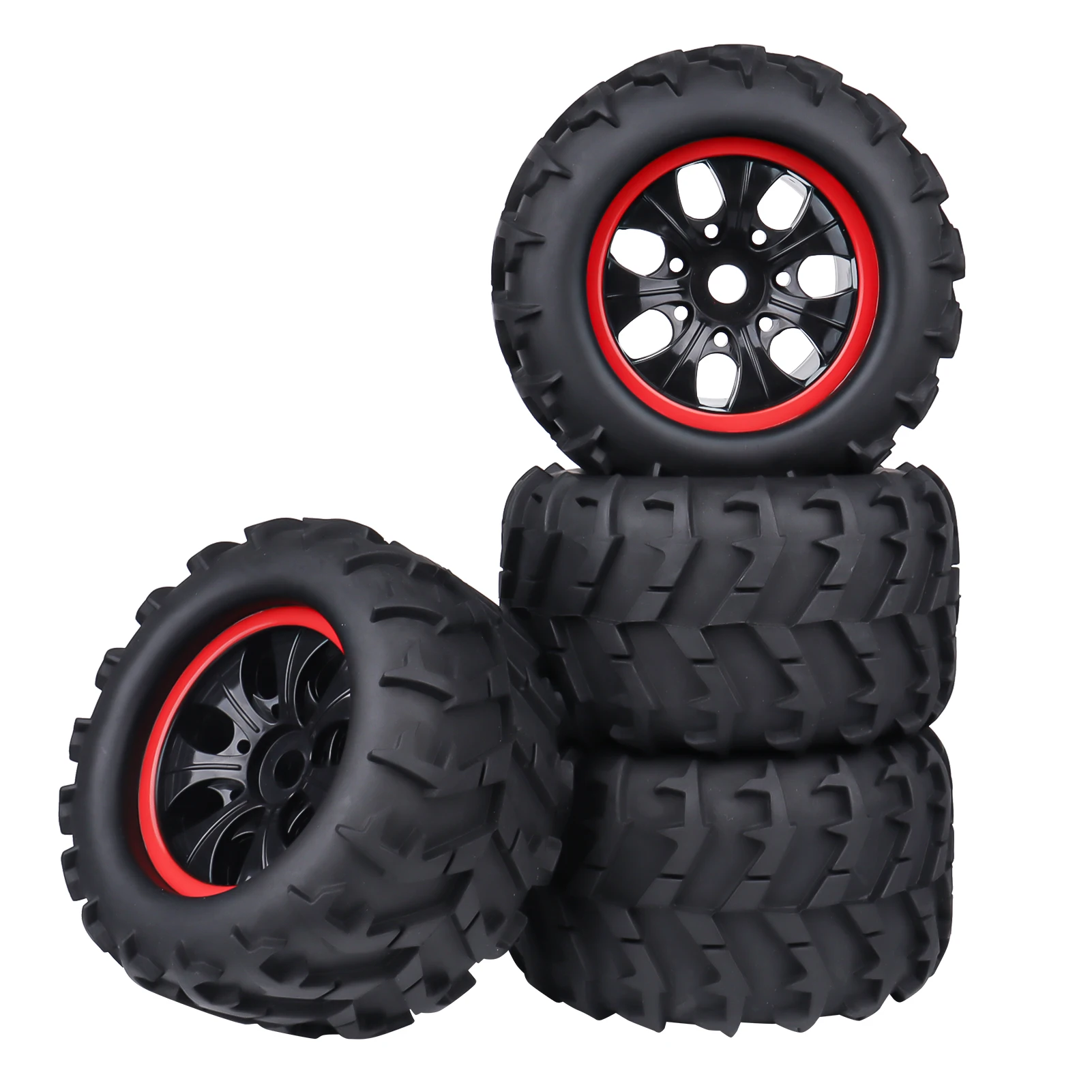 

HobbyPark RC 3.8 PreGlued Tires with 17mm Hex Wheels for 1/8 1/10 Arrma Kraton Notorious Outcast Typhon Traxxas Maxx Sledge Revo