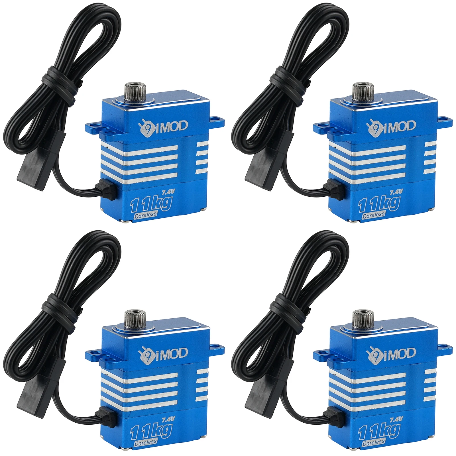 4PCS 9IMOD Digital Servo 11KG Coreless Motor Metal Gear 4.8-8.4V for 1/8 1/10 1/12 1/18 RC Car Helicopter 180/270 Angle Control