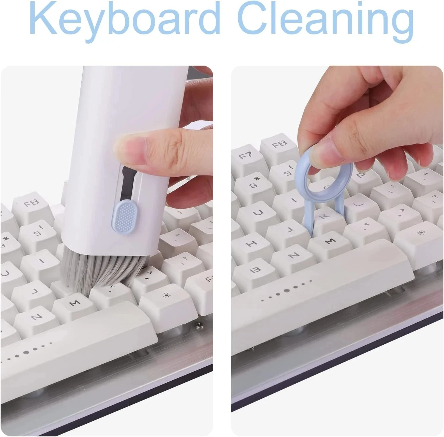 7-in-1 Computer Keyboard Cleaner Brush Kit Earphone Cleaning Pen For Headset iPad Phone Cleaning Tools Cleaner Keycap Puller Kit