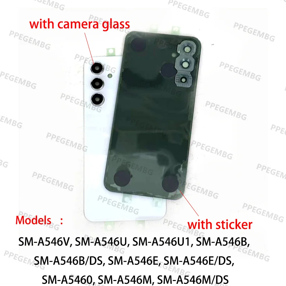 A54 5G A546 Glass For Samsung Galaxy SM-A54 Battery Back Cover Rear Door Lid Panel Shell Housing Case Camera Lens chaiss Sticker