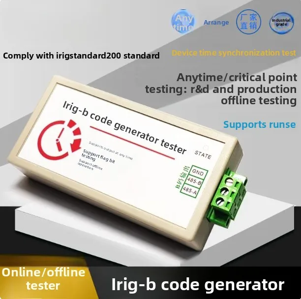 IRIG-B code, generator, tester B code, timing encoding, decoding