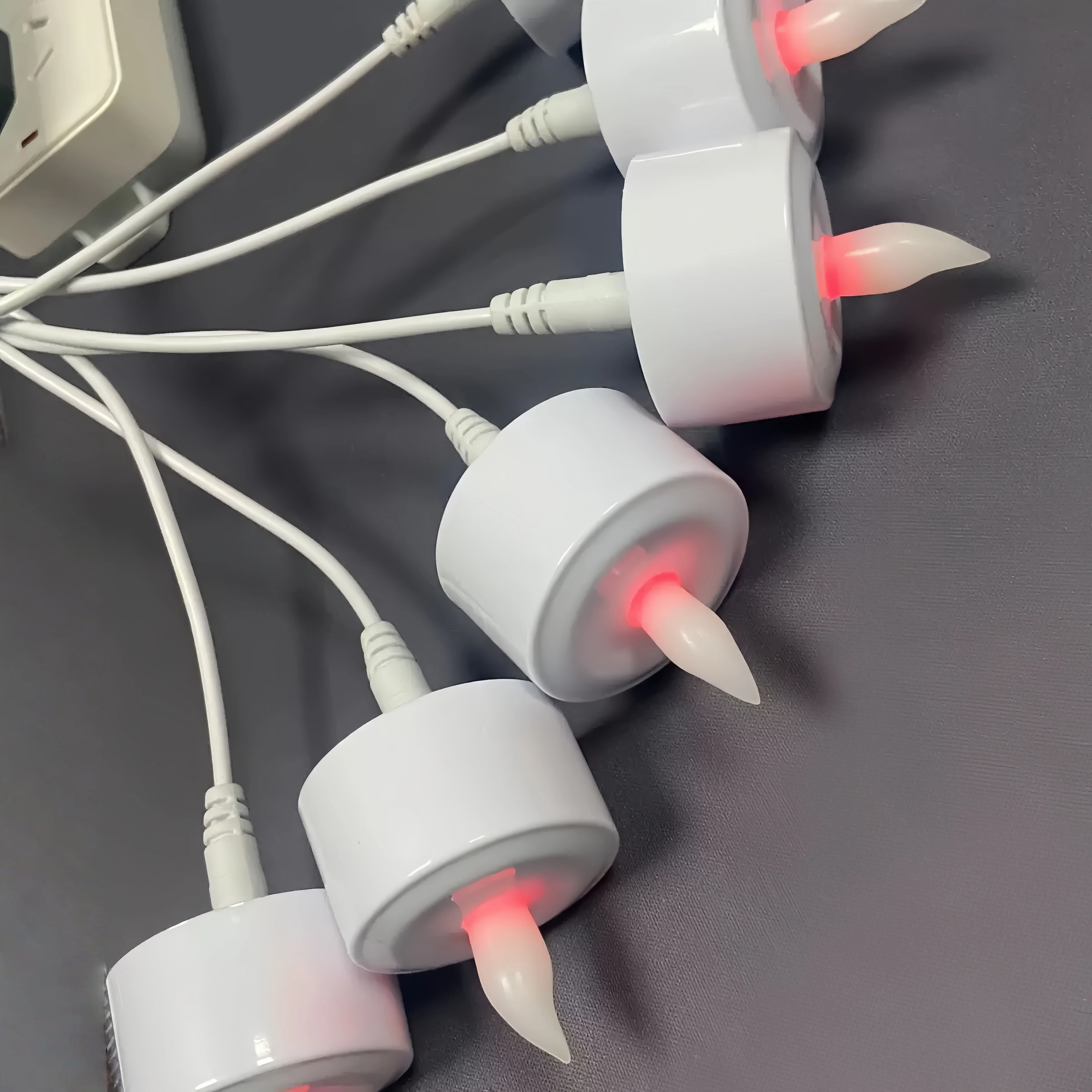 Упаковка из 6 бесцветных чайных свечей с USB-аккумулятором, 10 клавиш, пульт дистанционного управления с таймером, светодиодная свеча по обету, мерцающая вечеринка, свадебный декор